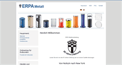 Desktop Screenshot of erpa-metall.com