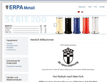 Tablet Screenshot of erpa-metall.com